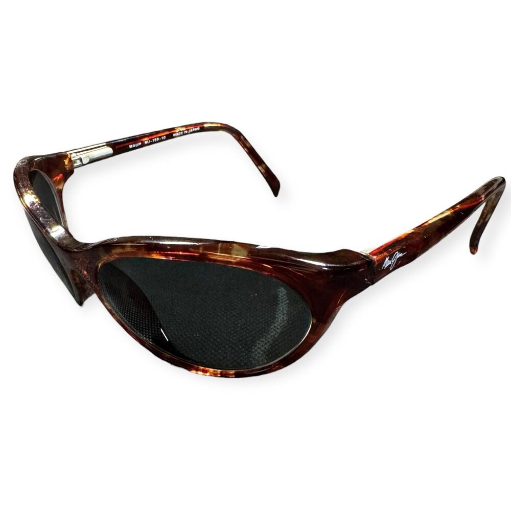 Maui Jim Regatta MJ 159-10 Polarized Sunglasses Brown Tortoise W/Rose VTG w Case